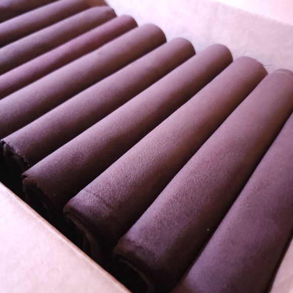 Lot of 10 Solid Brown Colors Cotton Velvet Fabric Yards Scraps Sewing Remnant - Picture 5 of 6